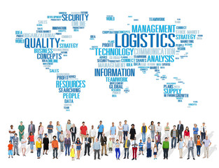 Wall Mural - Logistics Management Freight Service Production Concept