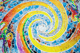 Art mosaic glass on the wall