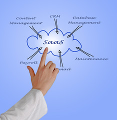 Canvas Print - Diagram of SAAS use