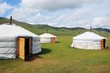 Yurt camp in Mongolian Steppe