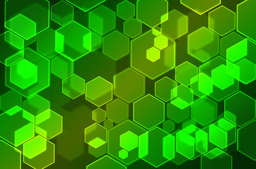 Hexagon Bubbles bokeh background