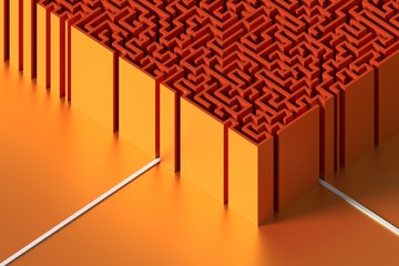 Huge labyrinth: original three dimensional model.