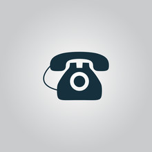 Office Telephone - Vector Icon Isolated