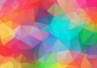 Wall Mural - Abstract 2D triangle colorful background