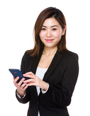 Young businesswoman use of cellphone