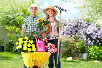 Canvas Print - Gardening people.