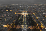 Fototapeta Miasto - Nightfall in Paris, Ile-de-France, France
