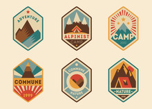 Mountain Vintage Labels, Badges