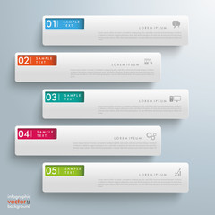 Wall Mural - White Rectangles Colored Holes 5 Options