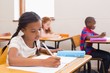 © WavebreakmediaMicro - Cute pupils writing at desk in classroom
