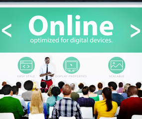 Sticker - Digital Online Business Office Conference Concept
