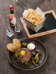 Canvas Print - Fresh beef tartare