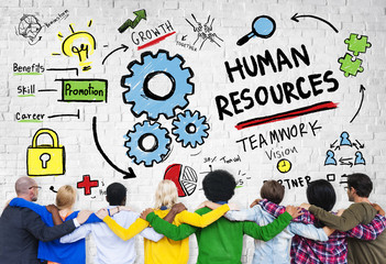 Wall Mural - Human Resources Employment Job Teamwork Friendship Concept
