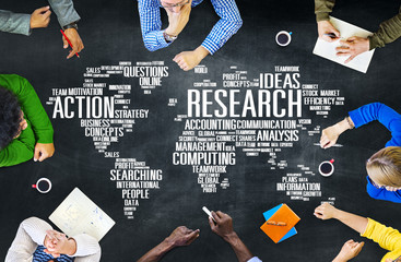 Wall Mural - research study report response result action concept