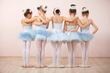 Fototapeta  - Group of five little ballerinas