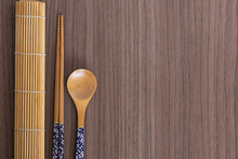 Blue Sushi Chopsticks And Spoon