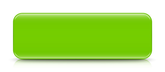 Wall Mural - long light green button template with reflection