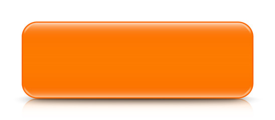 Wall Mural - long orange button template with reflection