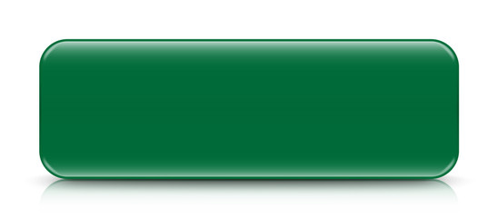 Wall Mural - long green button template with reflection