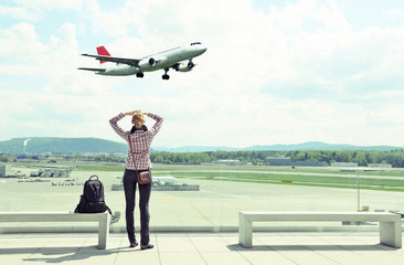 Girl in the airport