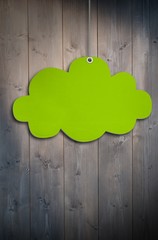 Poster - Composite image of hanging cloud tag