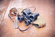 © Yuli - Military binoculars, soldier field cap, George Ribbon