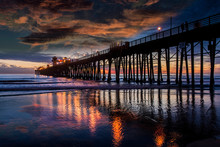 Reflections At Oceanside Pier