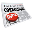 Correction Newspaper Error Mistake Reporting Fix Revision