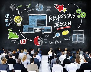 Poster - responsive design internet web online seminar conference concept