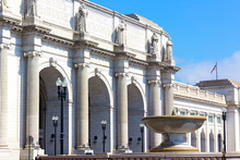 Facade Of The Union Station In Washington DC.