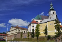 Old Walls And Church In Broumov, Bohemia