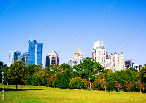 Plakat Atlanta Skyline, Georgia, USA