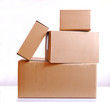 © Davizro Photography - Four cardboard boxes isolated