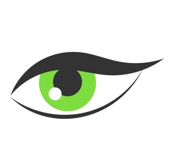 Wall Mural - green eye