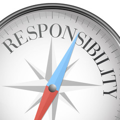 Wall Mural - compass Responsibility