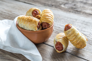 Poster - Bowl with sausage rolls