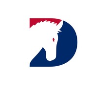 Red White Blue Democrat Party Logo 35