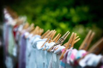 Eco-friendly washing line laundry drying