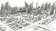 © 3103jp - 市街地の鳥瞰図の線画