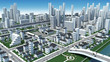 © 3103jp - 市街地の鳥瞰図の3D-CG