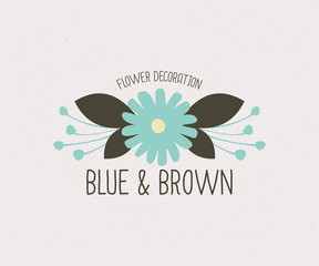 Poster - floral design template