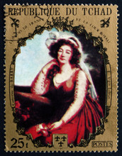 Postage Stamp Chad 1971 Comtesse Du Barry, By Vigee-Lebrun