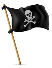 Pirate Flag Vector Illustration