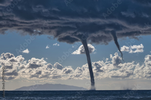 Fotomural Tornados over the mediterranean sea