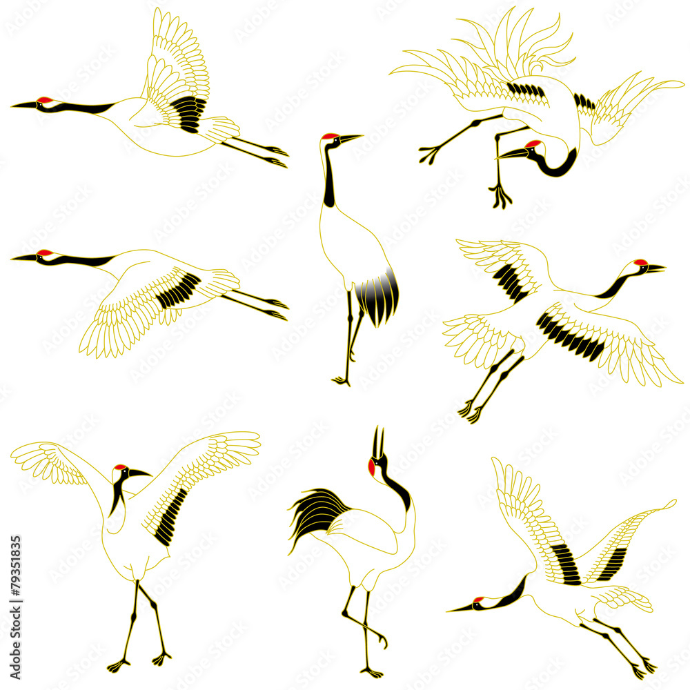 鶴 Stock Vector | Adobe Stock
