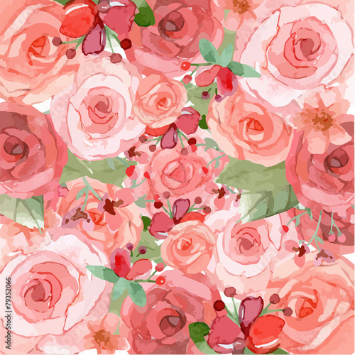 Pink and red flowers background
