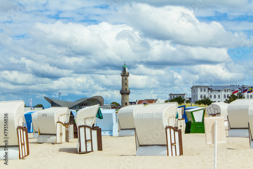 Strand In Warnemuende Bei Rostock An Der Ostsee Deutschland Stock Photo Adobe Stock