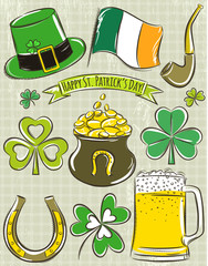 Wall Mural - Design elements for  St Patricks Day