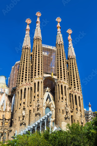 Obraz w ramie Sagrada Familia in Barcelona