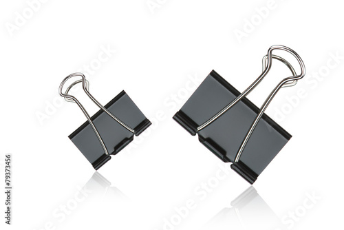Fotomural Clip black for document or paper clip attachment